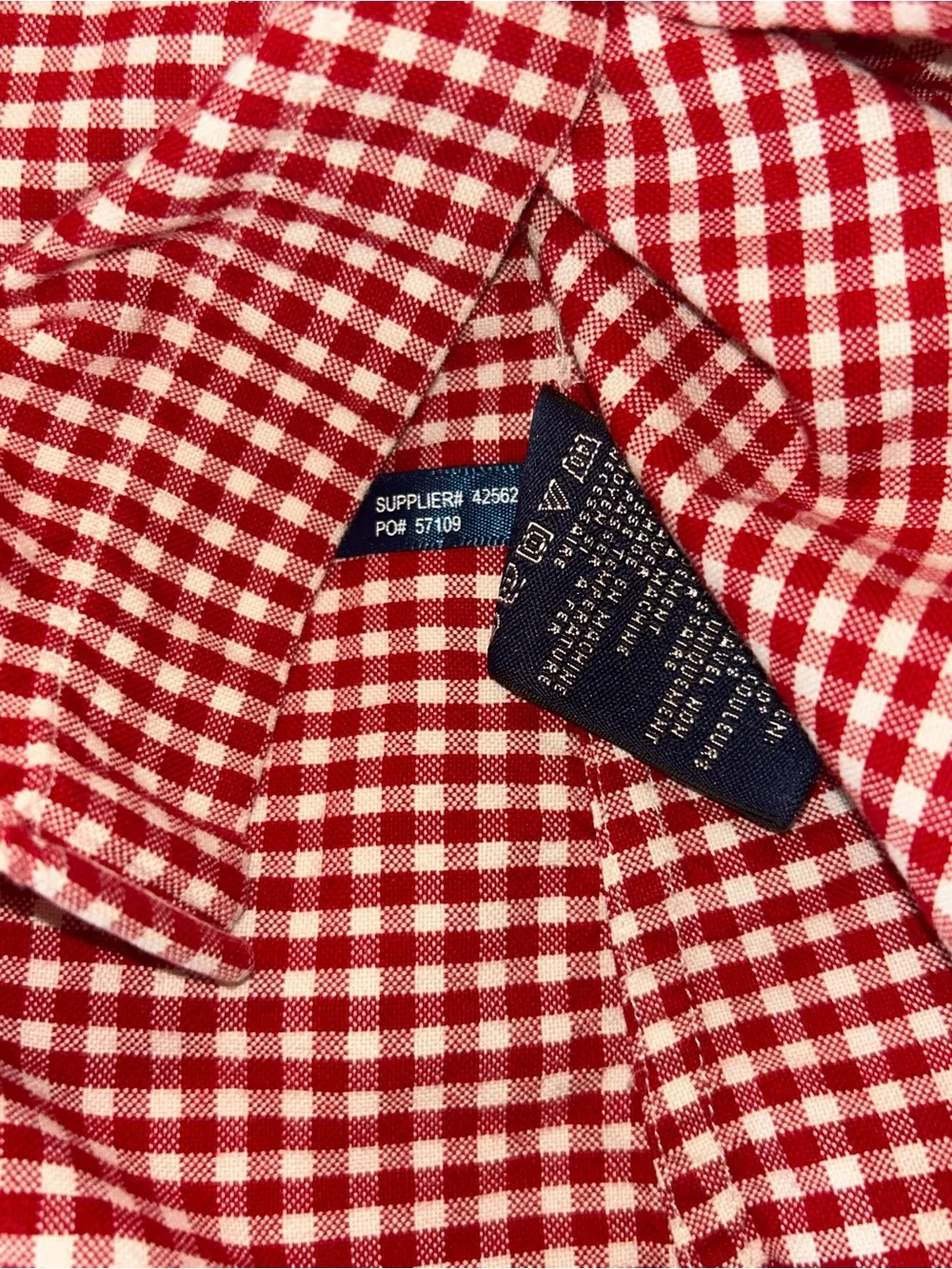 Ralph Lauren Red and White Gingham Button-Down Shirt